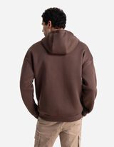 Tepláková bunda - Oversized Fit - tmavohneda