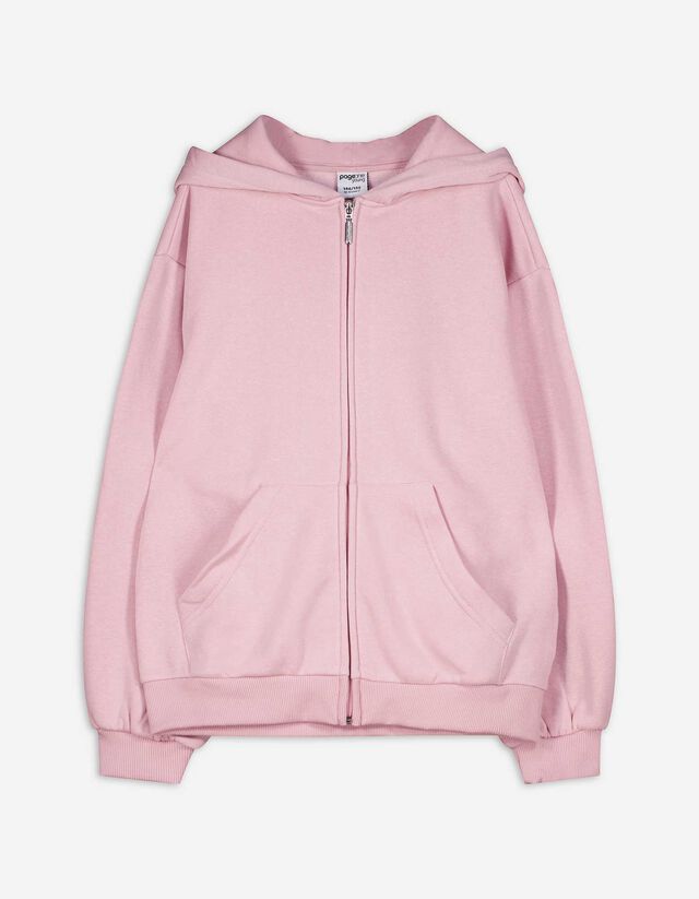 Felpa aperta - Loose Fit - rosa
