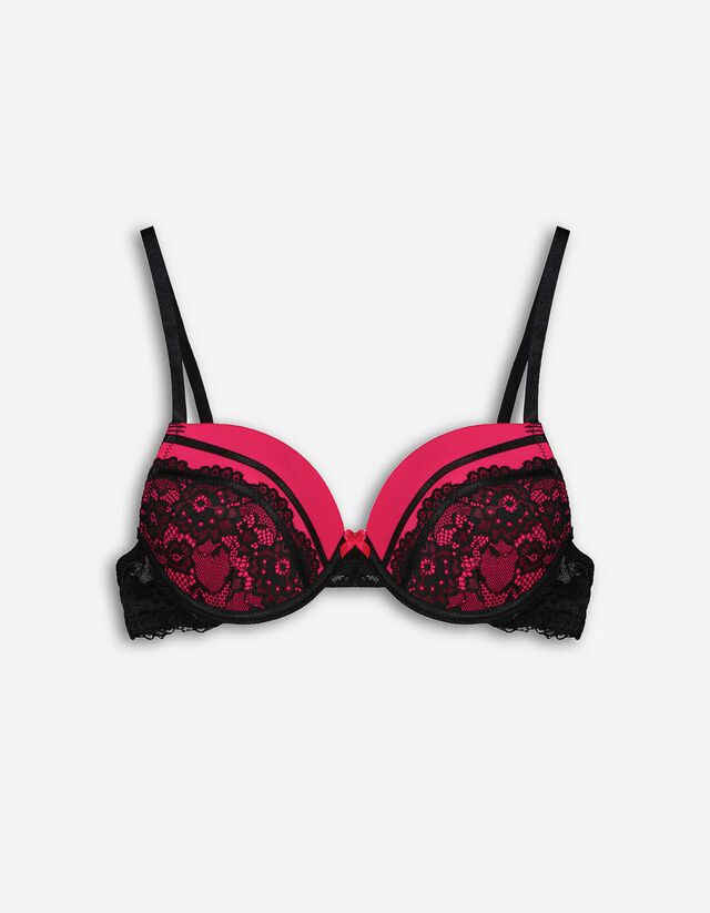 Push-up-bh - Met kant - pink