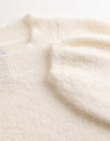Pullover - Rundhals-Ausschnitt - Off-White