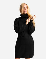 pletena haljina - Remen - crna