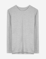 Langarmshirt - Meliert - grau