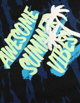 Tricou - Imprimeu pe spate - Albastru inchis