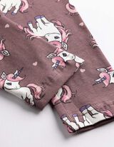 Leggings - Allover-Print - Beere