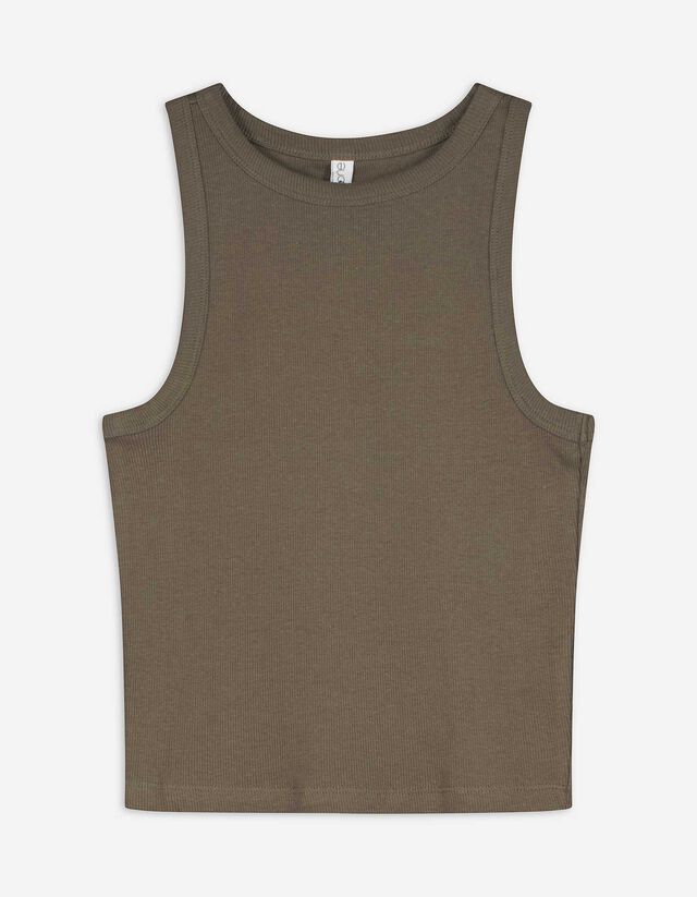 Cropped Top - dunkelgrün