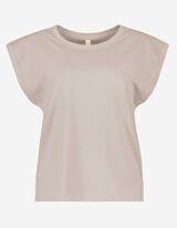 T-shirt - Encolure ronde - Beige