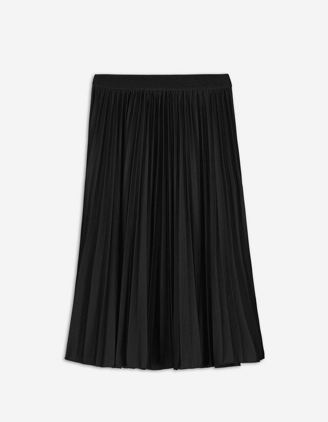 Fustă plisată - Pliseuri - Negru