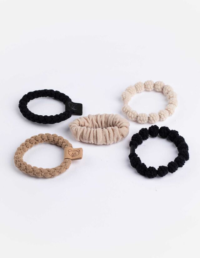 Haarband - Set van 5 - zwart