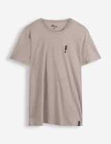 T-shirt - Borduursels - beige
