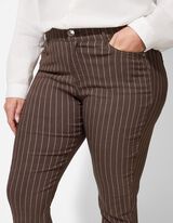 Kalhoty - Proužky - svetle hneda