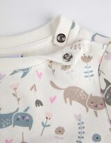 Dressipluus ja p&uuml;ksid - allover-tr&uuml;kk - valge