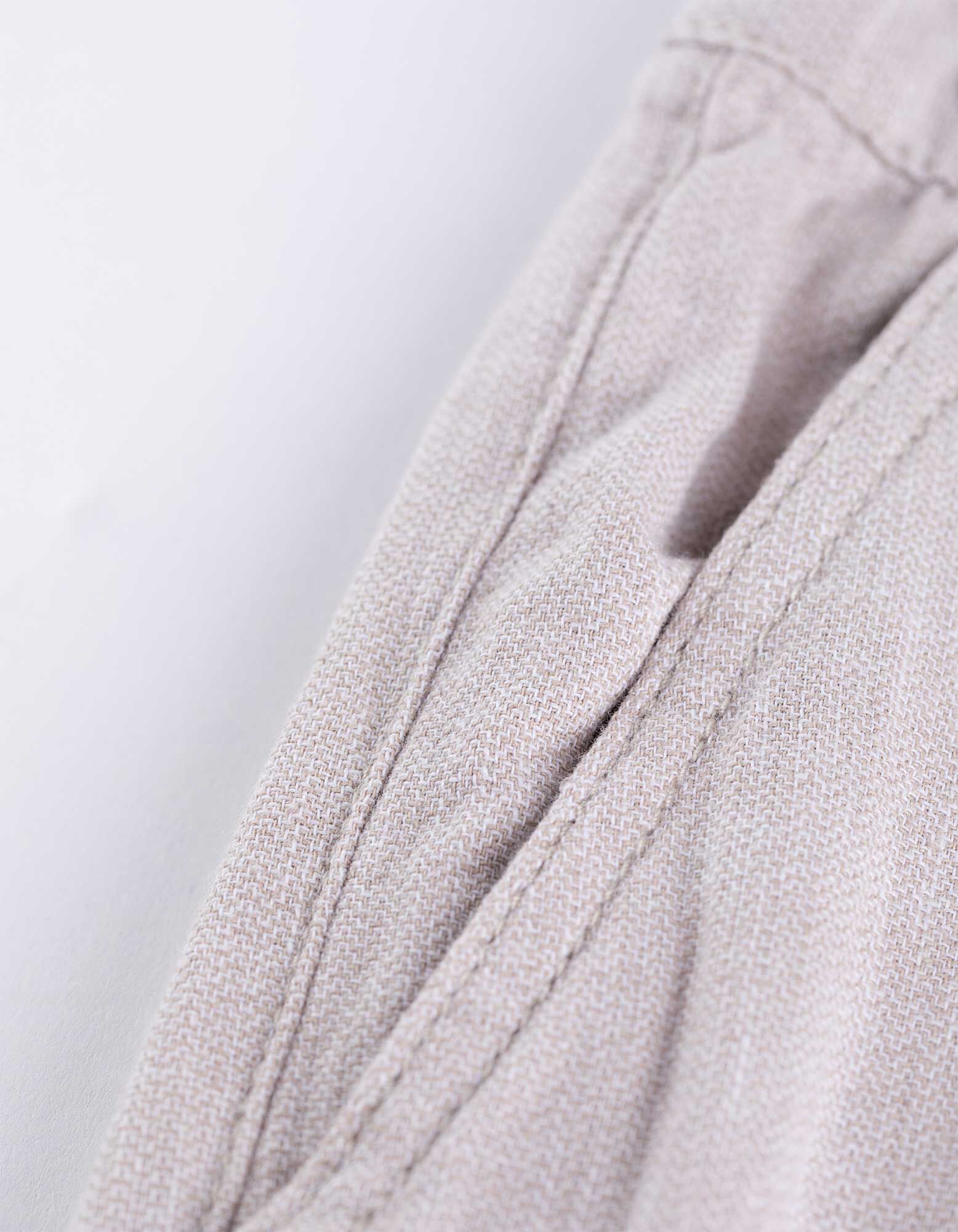 Chinohose - Leinen-Mix - beige