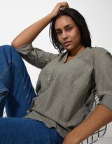 Bluza - Traka za dugmad - tamno-zelena