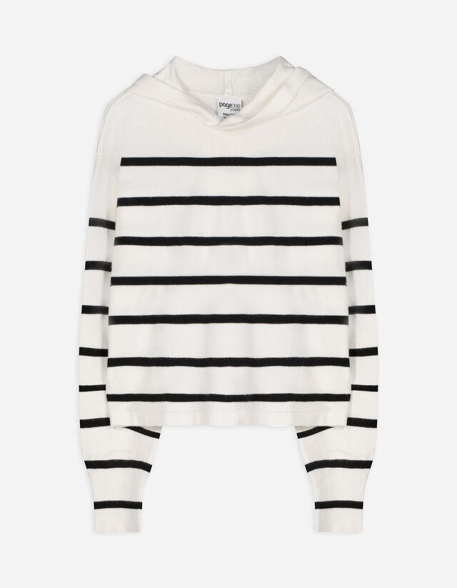 Hoodie - kort - wit