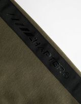 Dukserica sa kapuljačom - Kontrastne pruge - tamno-zelena