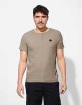 T-Shirt - Knopfleiste - beige