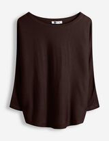 Strickpullover - Fledermaus&auml;rmel - Dunkelbraun