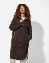 Kaput - Umjetno krzno - tamno smedja