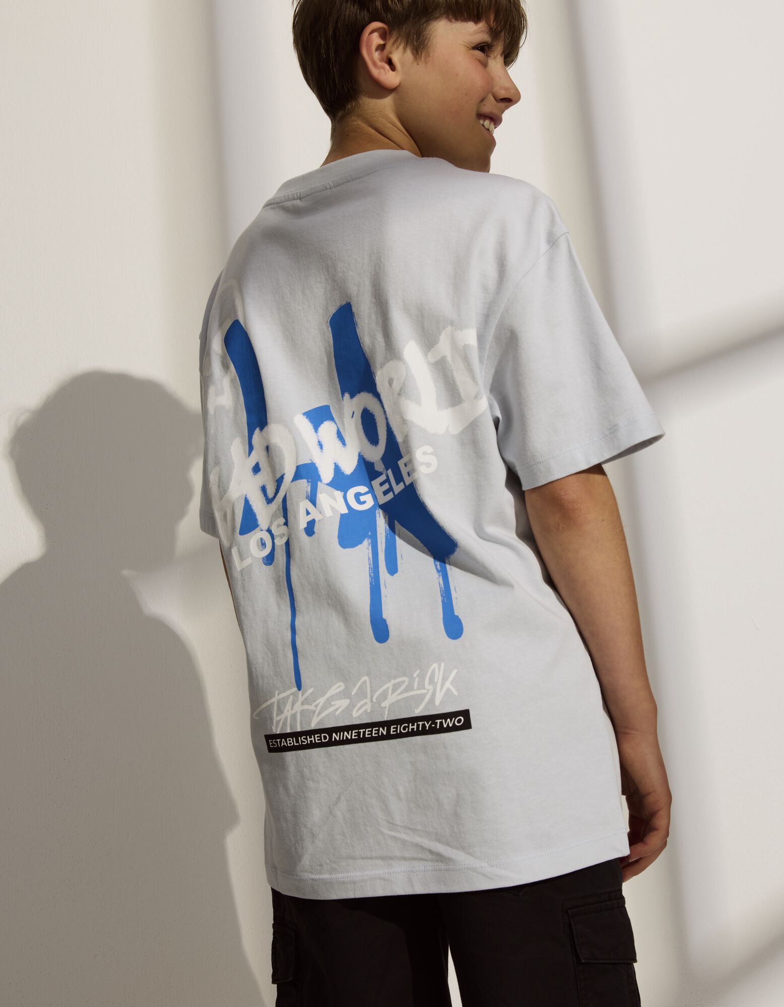 T-shirt - Oversized fit - lichtblauw