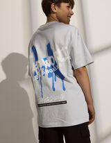 T-shirt - Oversized fit - lichtblauw