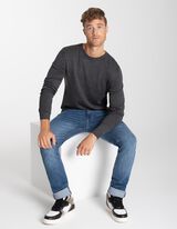 Pullover - &uuml;mar kaelus - tumehall