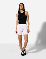 Shorts - Baumwoll-Mix - Wei&szlig;