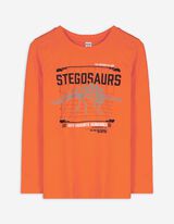 T-shirt à manches longues - Imprimé - Orange