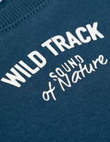 Pulover - Potisk - temno modra