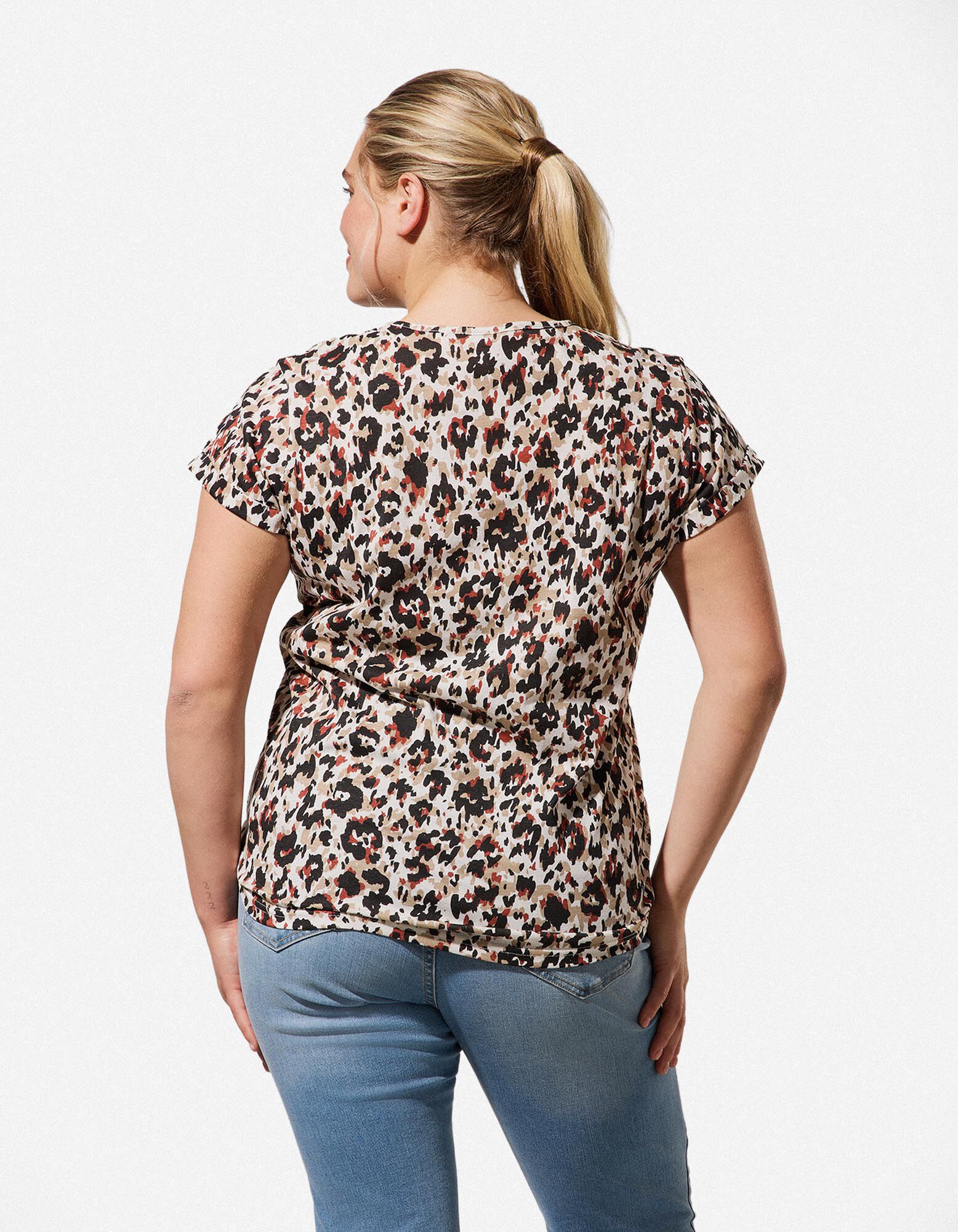 T-Shirt - Allover-Muster - wei&szlig;