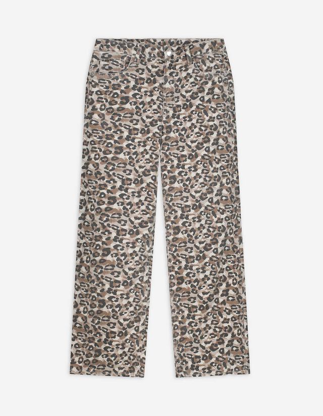 Hose - Leopardenmuster - beige