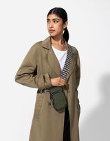 Ceinture de poche - Motif pied-de-poule - Noir