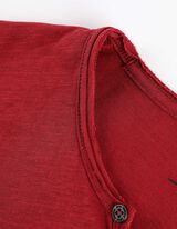 T-shirt - dekolt serafino - ciemny czerwony