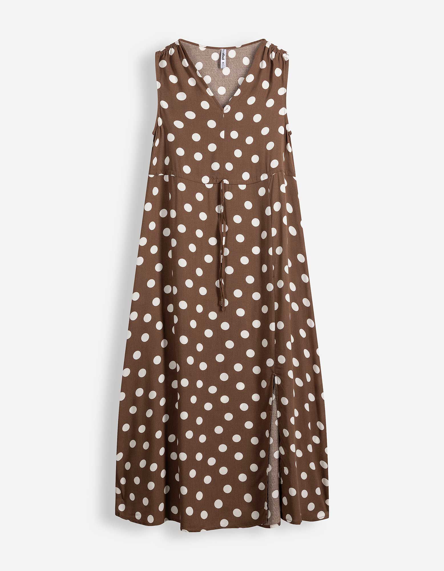 Maxi-jurk - Print all-over - bruin