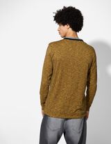 Tričko s dlouhým rukávem - Dvouvrstvý vzhled - zluta