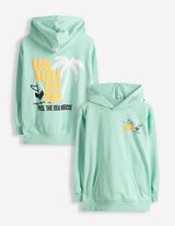 Sweatshirt - R&uuml;ckenprint - hellgr&uuml;n