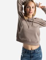 Dukserica sa kapuljačom - Kengur džep - sivo