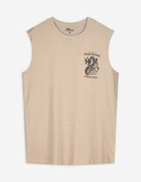 Tanktop - Afdrukken achteraan - beige