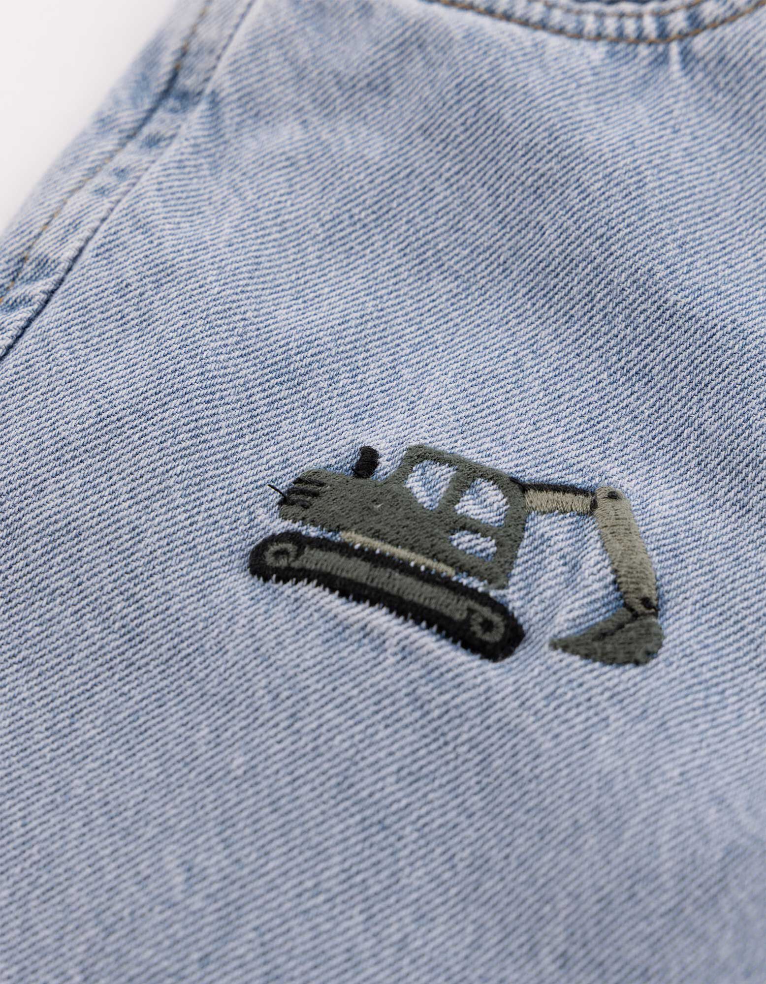Jeans - Applikation - Hellblau