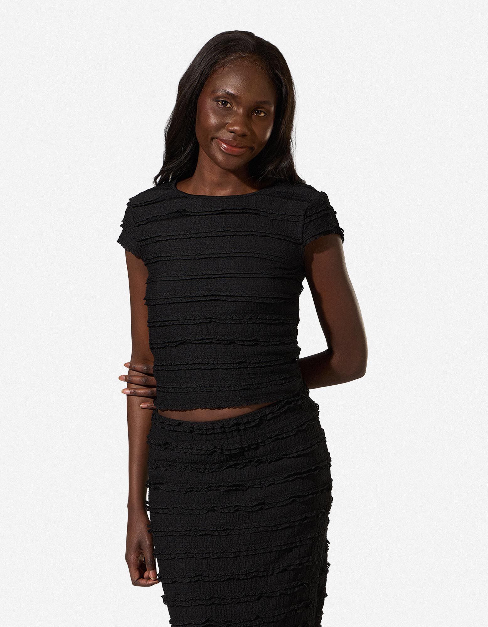 Cropped Shirt - Cropped - Schwarz