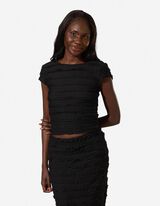 Cropped Shirt - Cropped - Schwarz