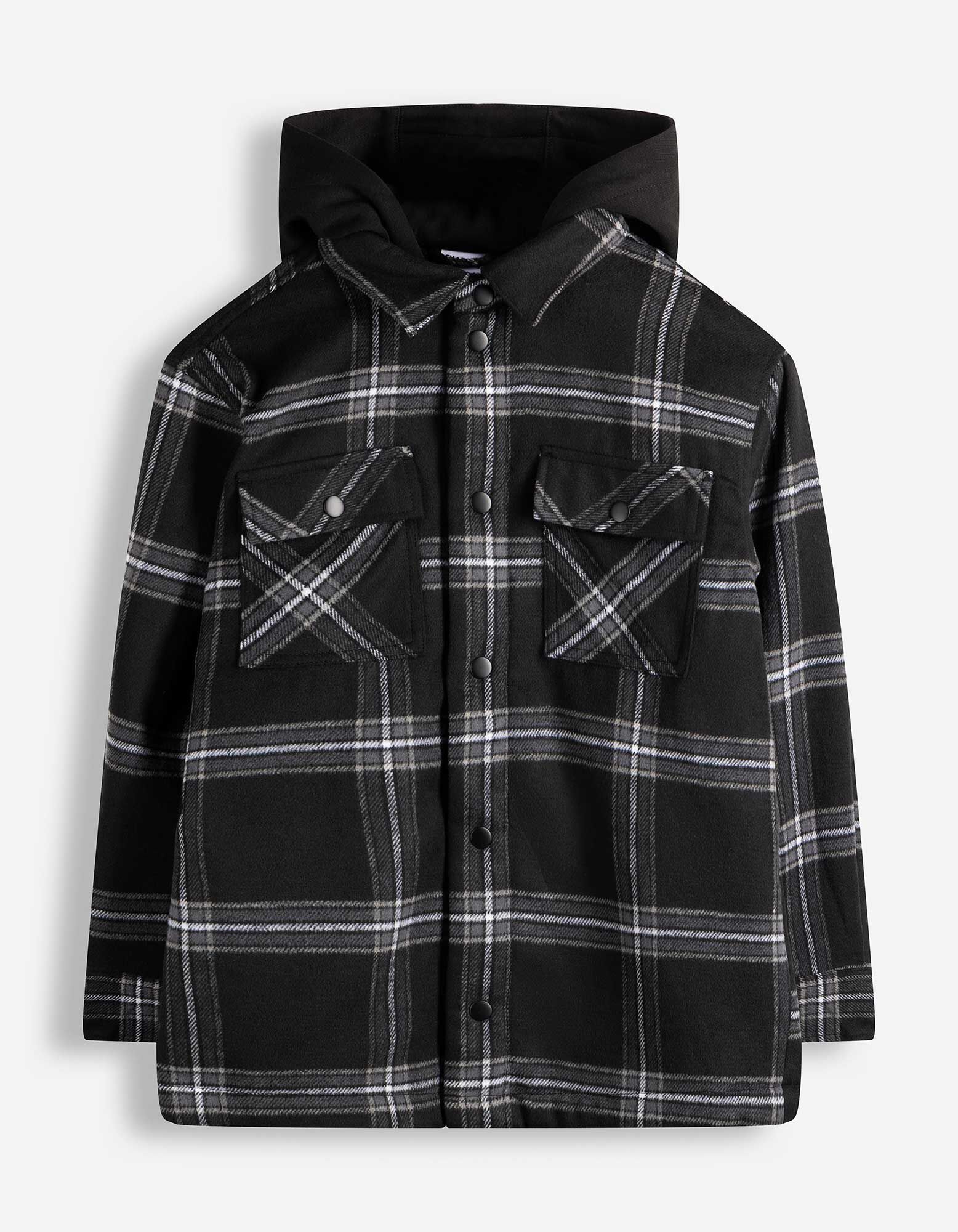 Hemdjacke - Oversized Fit - Schwarz