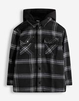 Hemdjacke - Oversized Fit - Schwarz