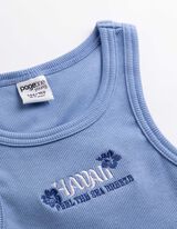 Top sans manches - Impression avant - Bleu