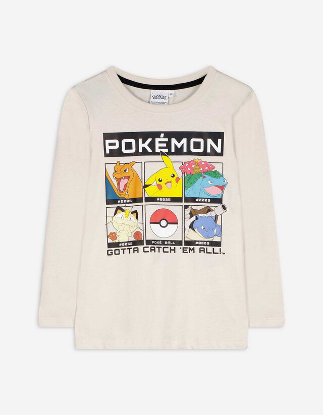 Hosszú ujjú felső - Pokémon - bezs