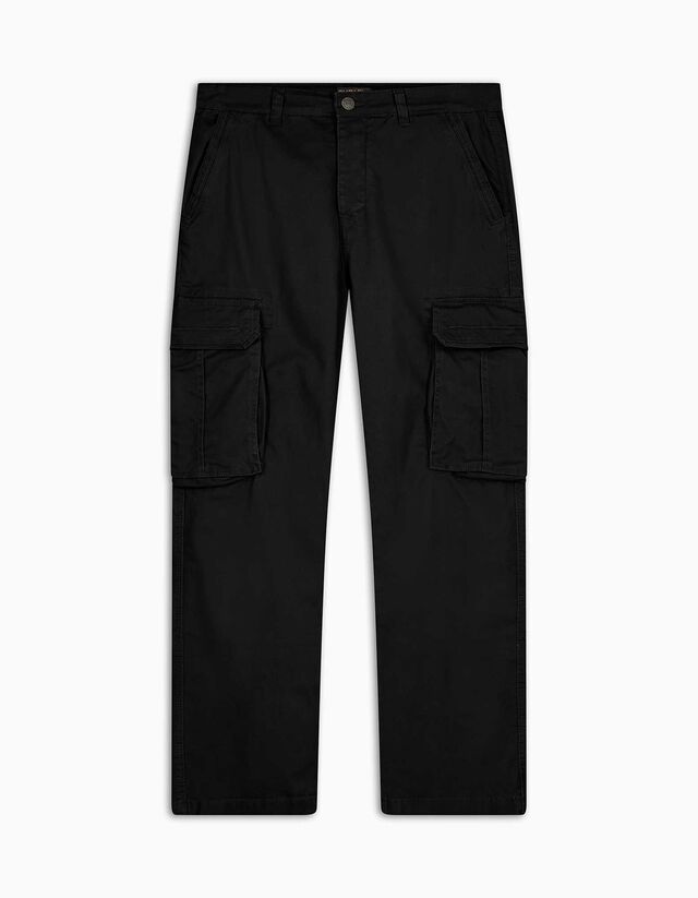Cargohose - Straight Fit - schwarz