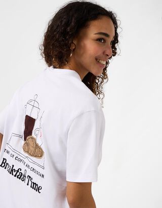 T-Shirt - R&uuml;ckenprint - Wei&szlig;