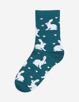 Chaussettes - Motif all-over - blanc