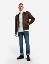 Jakna - kroj Regular Fit - temno rjava