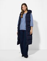 Lange Weste - Regular Fit - dunkelblau