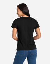 Marškinėliai - Blizgus paveikslėlis - juodas